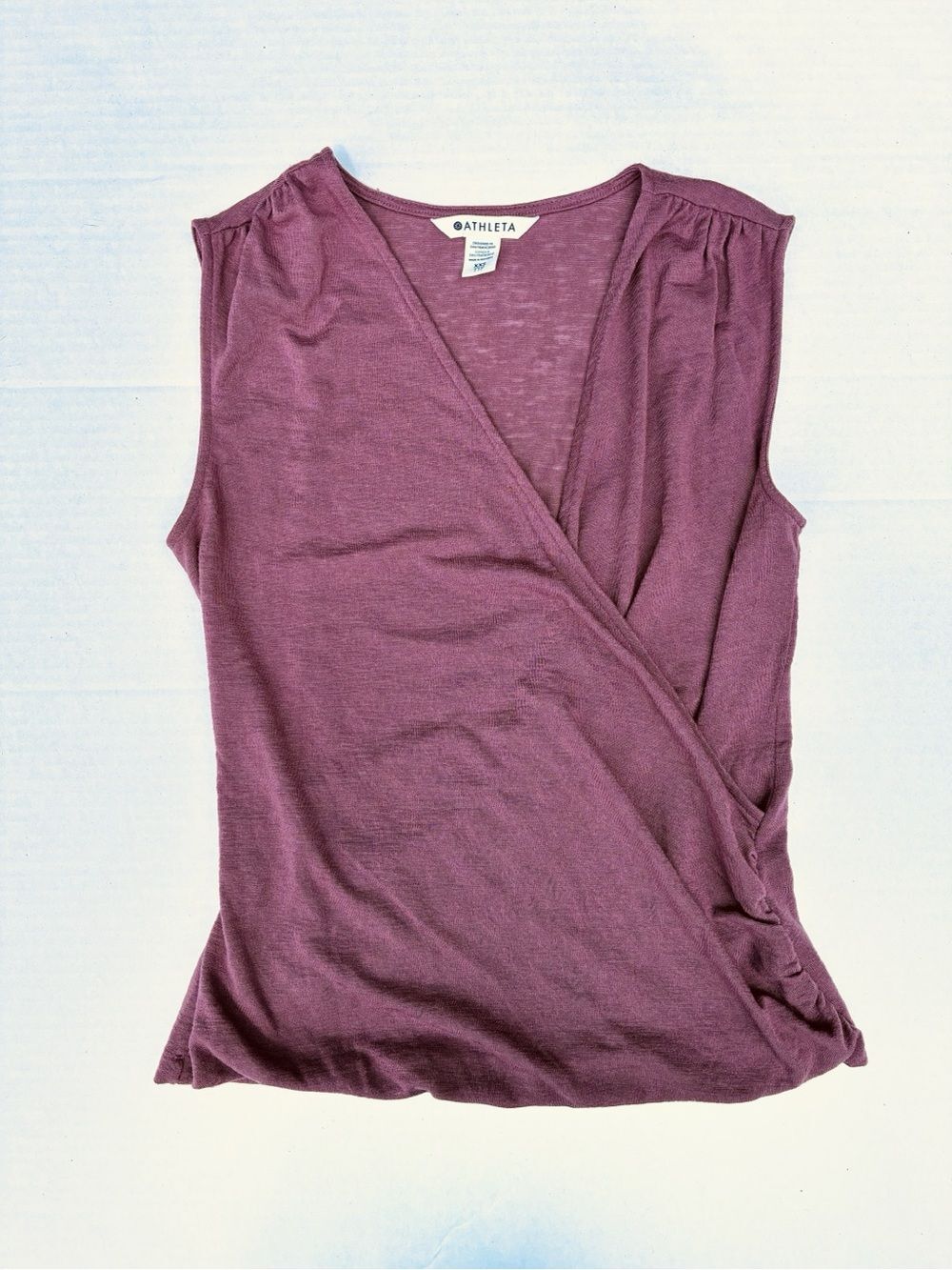 Athleta Breezy Wrap Tank Modal Blend - XXS-  Dark Heather Mauve